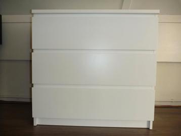 Ikea Malm ladekast met 3 lades (80x78) wit - afbeelding 1 Ikea Malm ladekast met 3 lades (80x78) wit - afbeelding 1