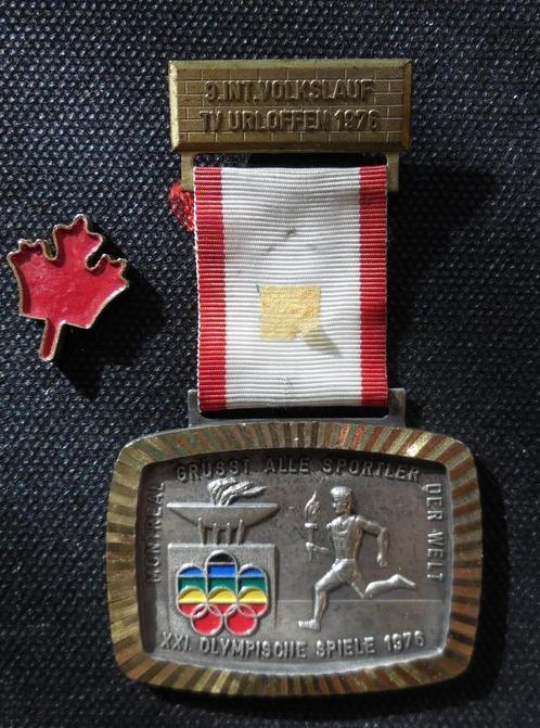 Montreal 1976 Olympische spelen Duitse Volkslauf medaille, Postzegels en Munten, Penningen en Medailles, Overige materialen, Buitenland
