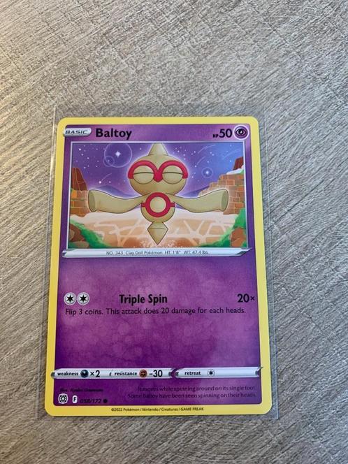 Baltoy 058/172 Brillant Stars - Pokémon Kaart, Hobby en Vrije tijd, Verzamelkaartspellen | Pokémon, Nieuw, Losse kaart, Ophalen of Verzenden