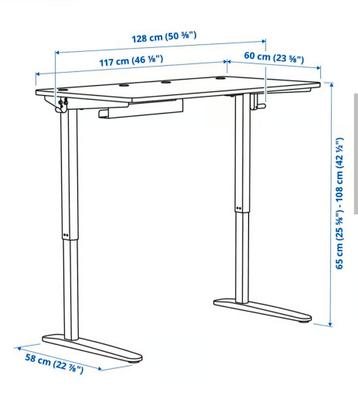 Ikea Relatera Zit Sta Bureau - In hoogte verstelbaar - afbeelding 2 Ikea Relatera Zit Sta Bureau - In hoogte verstelbaar - afbeelding 2