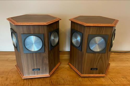 Akai NDS-70 vintage speaker, Audio, Tv en Foto, Luidsprekers, Zo goed als nieuw, Front, Rear of Stereo speakers, Minder dan 60 watt