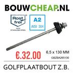 Golfplaatbouten zelfborend rvs 130mm.