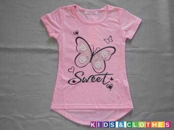 Roze T Shirt Vlinder Sweet 92