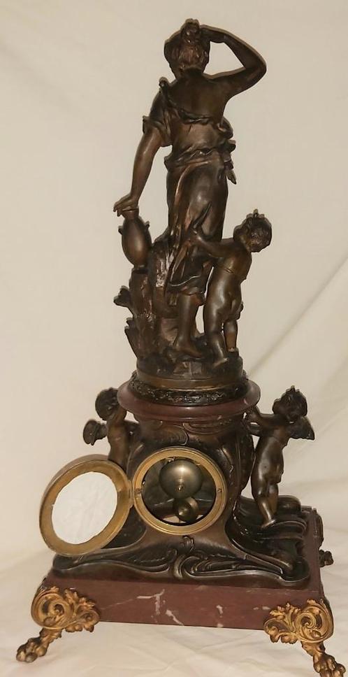 antieke franse pendule met kindjes en engeltjes, Antiek en Kunst, Antiek | Klokken, Ophalen