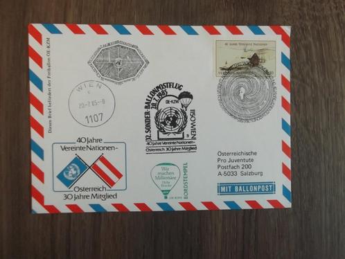 3 Poststukken Ballonpost Verenigde Naties, Postzegels en Munten, Postzegels | Europa | Oostenrijk, Gestempeld, Ophalen of Verzenden