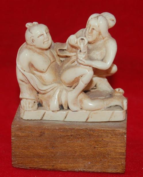 Antieke Erotische "Kamasutra" sculpture, Antiek en Kunst, Kunst | Niet-Westerse kunst, Ophalen of Verzenden