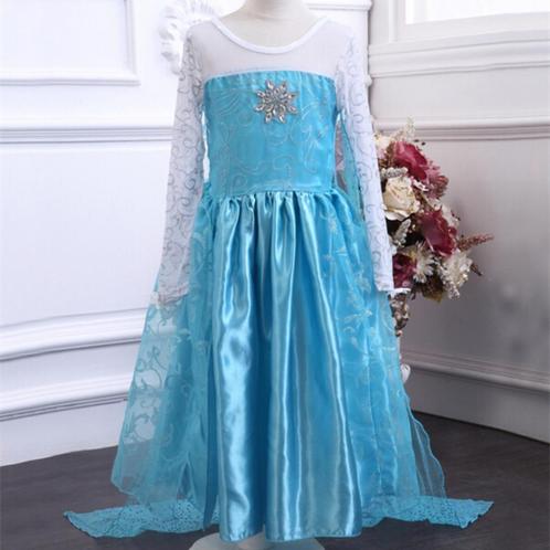 UITVERKOOP Frozen Elsa jurk met fraai afgewerkte mouwtjes, Kinderen en Baby's, Carnavalskleding en Verkleedspullen, Nieuw, Meisje