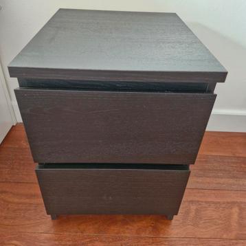 Zwarte Malm nachtkastjes van Ikea - afbeelding 1 Zwarte Malm nachtkastjes van Ikea - afbeelding 1