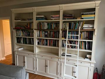 Grote Boekenkast met Ladder - Landelijke Stijl - afbeelding 2 Grote Boekenkast met Ladder - Landelijke Stijl - afbeelding 2
