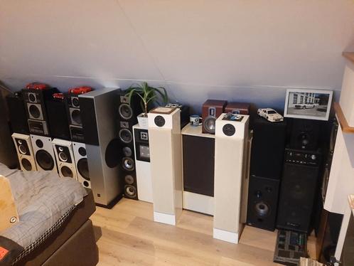 speakers: JBL Quadral lnteraudio Canton Sony Bose Rogers, Audio, Tv en Foto, Luidsprekers, Gebruikt, Front, Rear of Stereo speakers