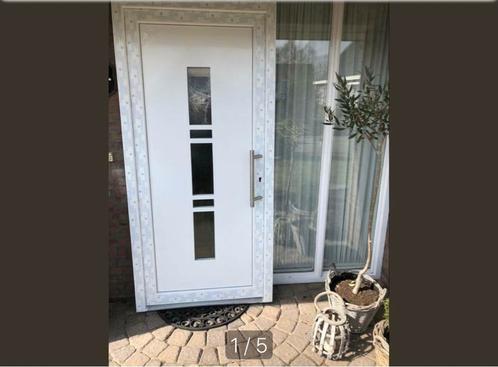 Kunstof Voordeur met Kozijn Compleet deur deuren, Doe-het-zelf en Verbouw, Deuren en Horren, Buitendeur, 200 tot 215 cm, 100 tot 120 cm