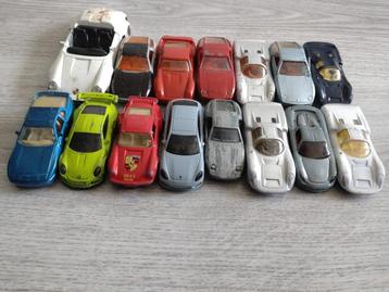 Porsche modelauto's van verschillende merken