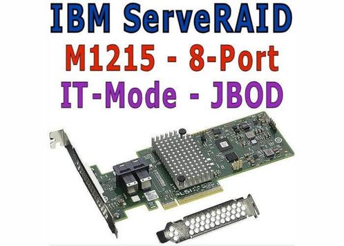 IBM serveRAID M1215 SAS SATA 8-Port Controller IT-Mode, Computers en Software, Harde schijven, Gebruikt, Desktop, Intern, IDE
