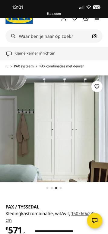 Ikea pax kasten met tyssedal deuren - afbeelding 3 Ikea pax kasten met tyssedal deuren - afbeelding 3