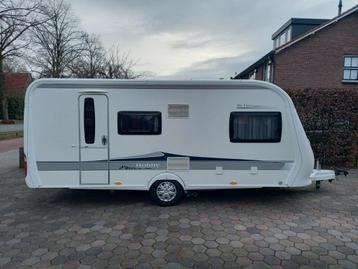 Hobby 490 KMF de luxe, mover, dakairco, voortent, fietsenrek