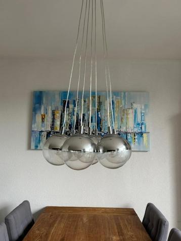 Hanglamp met 7 glazen bollen