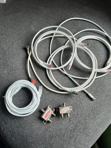 Coax en internet kabels, coax splitters, F connector en meer