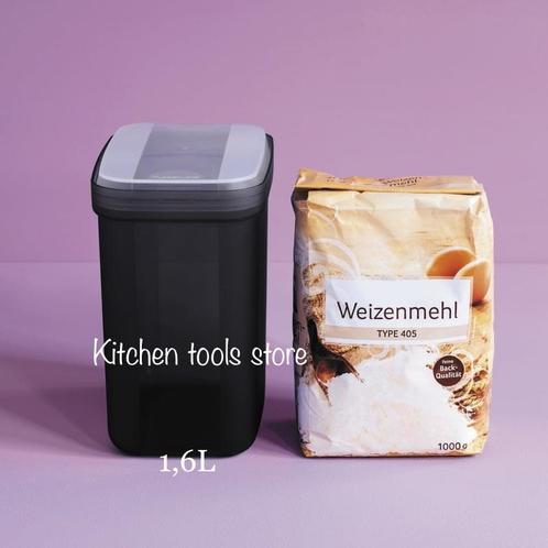 Tupperware Zwart Ruimtemakers Bewaarbak ruimtespaarders 1,6L, Huis en Inrichting, Keuken | Tupperware, Nieuw, Bus of Trommel, Ophalen of Verzenden