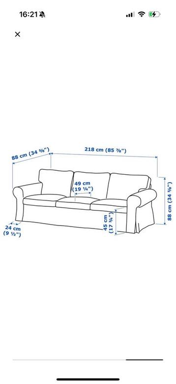 Ikea ektorp 3 zits bank - afbeelding 2 Ikea ektorp 3 zits bank - afbeelding 2