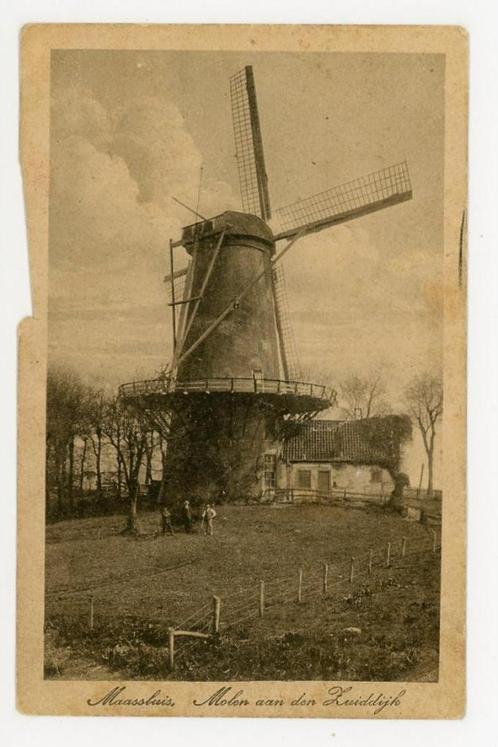 W711 Maassluis Zuiddijk - MOLEN - uitg M A F -, Verzamelen, Ansichtkaarten | Nederland, Zuid-Holland, Voor 1920, Ophalen of Verzenden