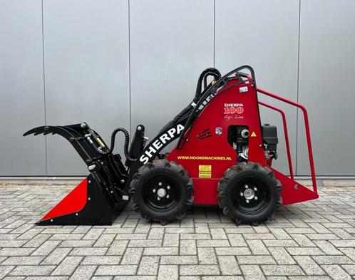 Sherpa 100 Agri-line compleet met bak en mestklem, Zakelijke goederen, Machines en Bouw | Kranen en Graafmachines, Wiellader of Shovel