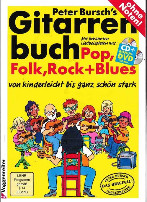 Gitarren Buch Peter Burschs Pop Folk Rock Blues2 CDs ( 4539, Muziek en Instrumenten, Bladmuziek, Zo goed als nieuw, Populair, Gitaar