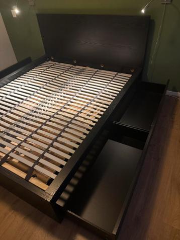 Ikea Malm bed 160x200 + Hokåsen matras - afbeelding 3 Ikea Malm bed 160x200 + Hokåsen matras - afbeelding 3