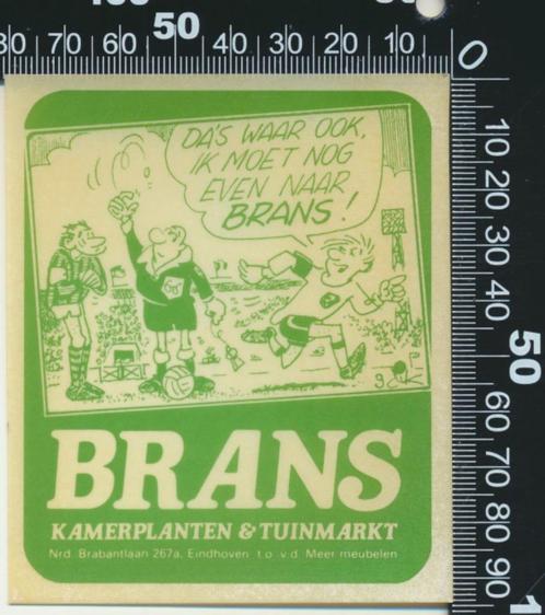 Sticker: Brans Kamerplanten en Tuinmarkt - Eindhoven (4 - De, Verzamelen, Stickers, Ophalen of Verzenden