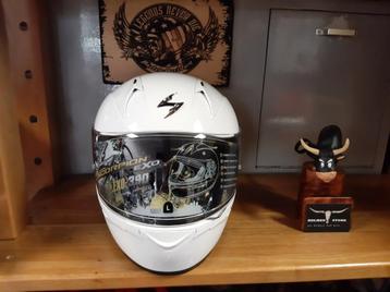 Scorpion exo-390 helm wit maat L motor scooter helm brommer 