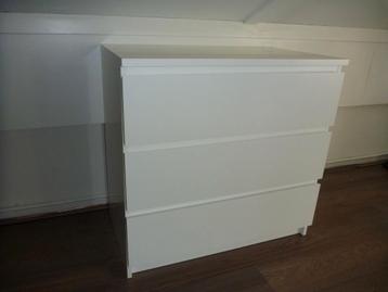 Ikea Malm ladekast met 3 lades (80x78) wit - afbeelding 3 Ikea Malm ladekast met 3 lades (80x78) wit - afbeelding 3