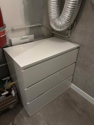 IKEA MALM Ladekast 3 lades | Wit | 80x78 cm - afbeelding 1 IKEA MALM Ladekast 3 lades | Wit | 80x78 cm - afbeelding 1
