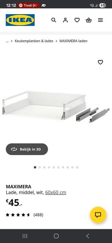 3 IKEA Keukenladen + Scharnieren (4 stuks) - afbeelding 4 3 IKEA Keukenladen + Scharnieren (4 stuks) - afbeelding 4