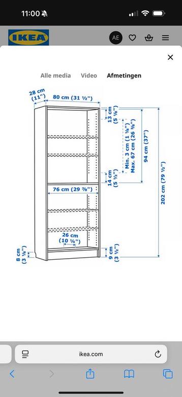 Ikea BILLY Boekenkast 3 stuks - afbeelding 11 Ikea BILLY Boekenkast 3 stuks - afbeelding 11