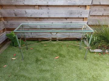 Sidetable met glazen blad