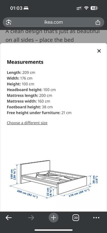 MALM ikea white bedframe - afbeelding 7 MALM ikea white bedframe - afbeelding 7