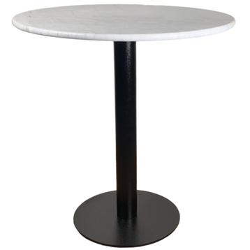 Restaurant tafel marmer rond 70 cm tafelblad en metaal onder