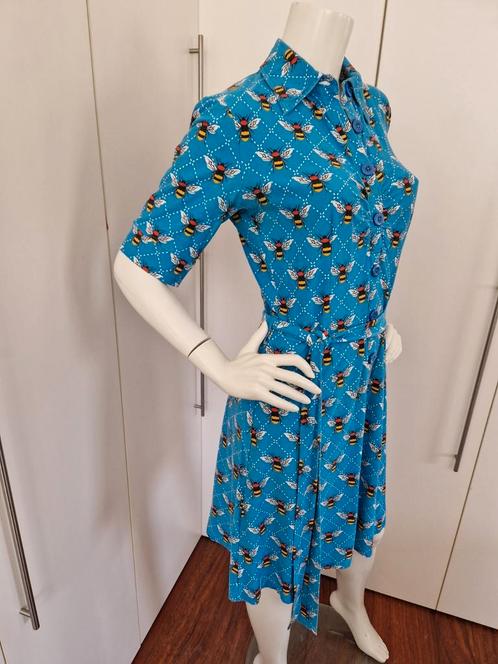 TANTE BETSY BEE JURK MT M, Kleding | Dames, Jurken, Zo goed als nieuw, Maat 38/40 (M), Blauw, Onder de knie, Ophalen of Verzenden