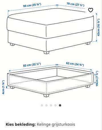 IKEA KIVIK 3-zitsbank met chaise longue + Hocker - afbeelding 9 IKEA KIVIK 3-zitsbank met chaise longue + Hocker - afbeelding 9
