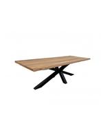 Oud Teak Tuintafel boomschors "200" cross