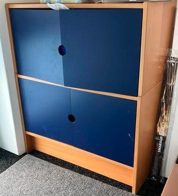 Effectiv archiefkast galant blauwe deurtjes beuken - afbeelding 1 Effectiv archiefkast galant blauwe deurtjes beuken - afbeelding 1