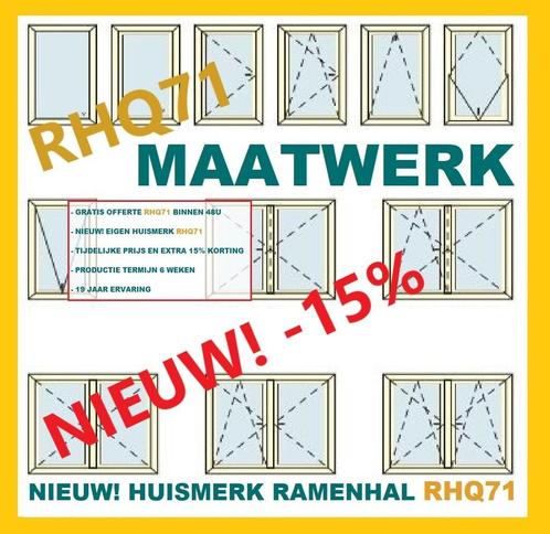 Ramen, deuren, schuiframen op maat gemaakt of uit stock, Doe-het-zelf en Verbouw, Deuren en Horren, Nieuw, Buitendeur, Glas, Kunststof