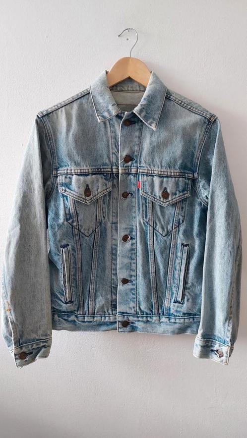 Vintage 80s Levis Trucker made USA jacket, Kleding | Heren, Jassen | Zomer, Gedragen, Overige maten, Blauw, Ophalen of Verzenden