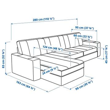 Ikea KiVIK hoekbank 3-zits grijs - afbeelding 5 Ikea KiVIK hoekbank 3-zits grijs - afbeelding 5