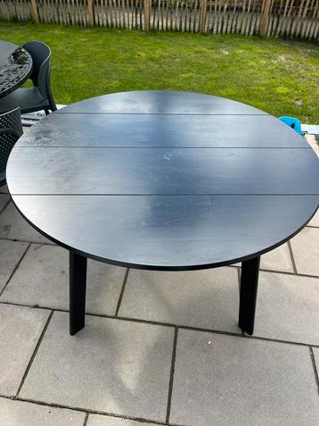 Eettafel zwart rond 120 cm 