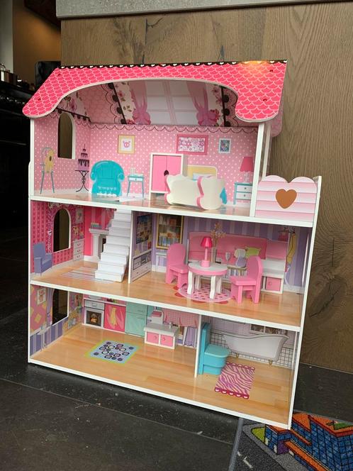 Houten Poppenhuis *NIEUW IN DOOS*, Kinderen en Baby's, Speelgoed | Poppenhuizen, Nieuw, Poppenhuis, Ophalen of Verzenden