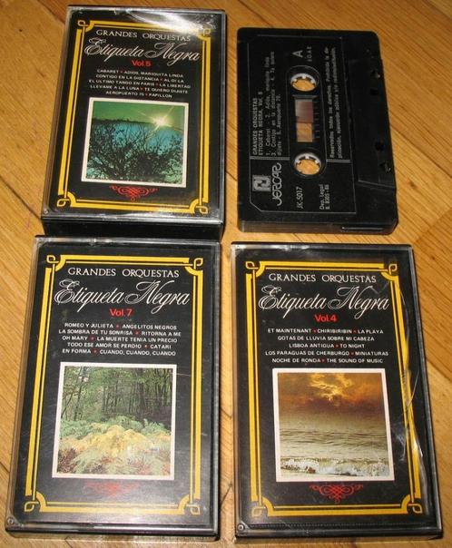 Cassettebandje Grandes Orquestas Etiqueta Negra 3, 4, 5, 7, Cd's en Dvd's, Cassettebandjes, Gebruikt, Ophalen of Verzenden