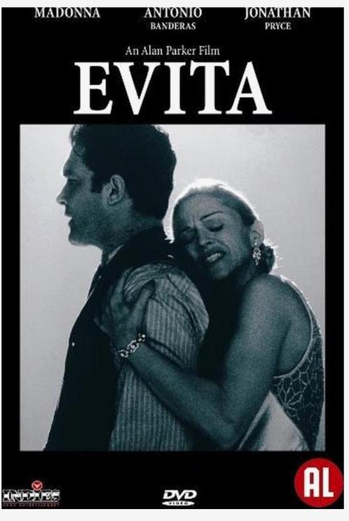 DVD EVITA, an alan parker film, zgan, Cd's en Dvd's, Dvd's | Drama, Zo goed als nieuw, Waargebeurd drama, Alle leeftijden, Ophalen of Verzenden