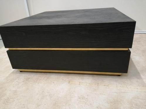 salontafel vierkant Blackbone Gold van Richmond Interiors, Huis en Inrichting, Tafels | Salontafels, Nieuw, Minder dan 50 cm, 50 tot 100 cm