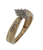 14 karaats gouden design dames ring met 14 diamanten