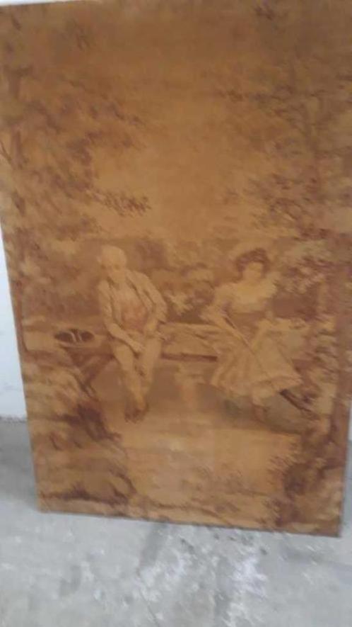 Gobelin op houten frame. Antiek, Frankrijk pl m. 1850-1880., Antiek en Kunst, Antiek | Kleden en Textiel, Ophalen